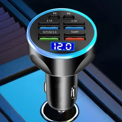 6-Port USB Car Charger, 4 USB + 2 PD, QC3.0-14