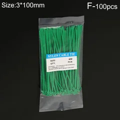 100-Pack Nylon Self-Locking Corrosion-Resistant Cable Ties Cable Management Fixed Ties-11
