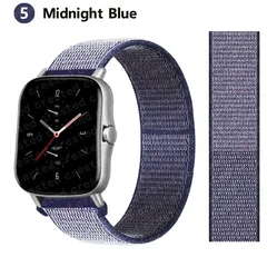 Bracelet en nylon de sport 20 mm/22 mm pour montre intelligente Amazfit GTS/GTR/Bip/Stratos-5