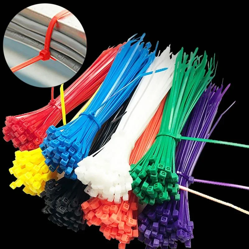 100-Pack Nylon Self-Locking Corrosion-Resistant Cable Ties Cable Management Fixed Ties