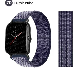 Bracelet en nylon de sport 20 mm/22 mm pour montre intelligente Amazfit GTS/GTR/Bip/Stratos-70