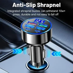 6-Port USB Car Charger, 4 USB + 2 PD, QC3.0-11
