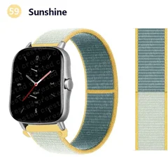 Bracelet en nylon de sport 20 mm/22 mm pour montre intelligente Amazfit GTS/GTR/Bip/Stratos-56
