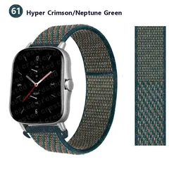 Bracelet en nylon de sport 20 mm/22 mm pour montre intelligente Amazfit GTS/GTR/Bip/Stratos-62