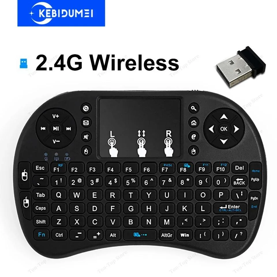 Mini tastiera wireless 2,4 GHz con telecomando touchpad air mouse compatibile con smart TV box e PC — Immagine di dettaglio del prodotto 1