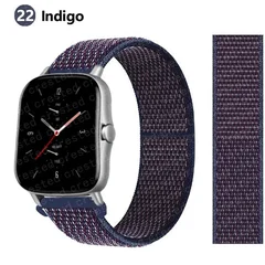 Bracelet en nylon de sport 20 mm/22 mm pour montre intelligente Amazfit GTS/GTR/Bip/Stratos-28