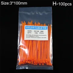 100-Pack Nylon Self-Locking Corrosion-Resistant Cable Ties Cable Management Fixed Ties-6