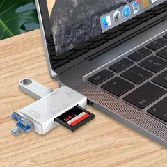 Lettore di schede 6 in 1, trasferimento ad alta velocità 5Gbps, adattatore flash drive Type C OTG SD TF USB 3.0 Micro USB-9