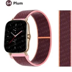 Bracelet en nylon de sport 20 mm/22 mm pour montre intelligente Amazfit GTS/GTR/Bip/Stratos-63