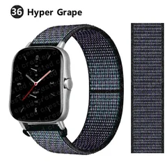Bracelet en nylon de sport 20 mm/22 mm pour montre intelligente Amazfit GTS/GTR/Bip/Stratos-37