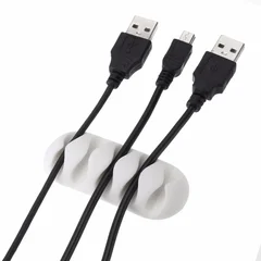 USB Charging Cable Organizer Desk Cable Clip Holder Management Tool-6