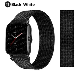 Bracelet en nylon de sport 20 mm/22 mm pour montre intelligente Amazfit GTS/GTR/Bip/Stratos-15