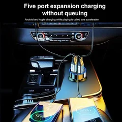6-Port USB Car Charger, 4 USB + 2 PD, QC3.0-10