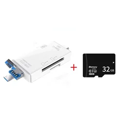 Lettore di schede 6 in 1, trasferimento ad alta velocità 5Gbps, adattatore flash drive Type C OTG SD TF USB 3.0 Micro USB-21