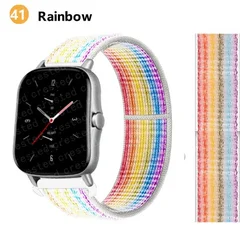 Bracelet en nylon de sport 20 mm/22 mm pour montre intelligente Amazfit GTS/GTR/Bip/Stratos-23