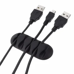 USB Charging Cable Organizer Desk Cable Clip Holder Management Tool-2