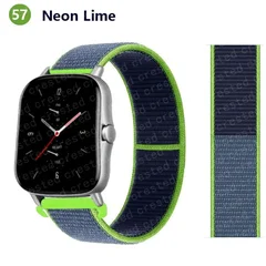 Bracelet en nylon de sport 20 mm/22 mm pour montre intelligente Amazfit GTS/GTR/Bip/Stratos-60