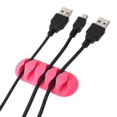 USB Charging Cable Organizer Desk Cable Clip Holder Management Tool-5