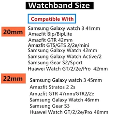 Bracelet en nylon de sport 20 mm/22 mm pour montre intelligente Amazfit GTS/GTR/Bip/Stratos-72