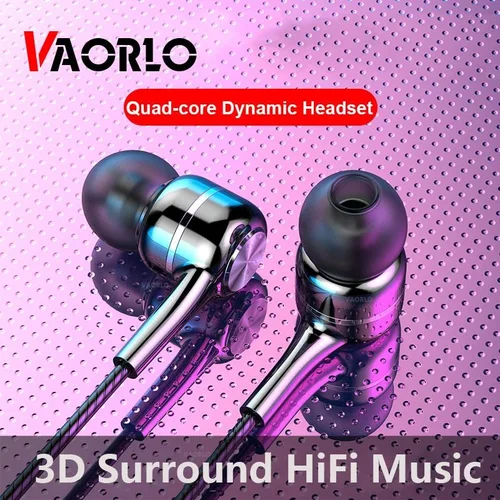 VAORLO 3.5mm In-Ear Wired Earphones with Microphone