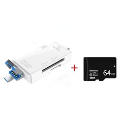 Lettore di schede 6 in 1, trasferimento ad alta velocità 5Gbps, adattatore flash drive Type C OTG SD TF USB 3.0 Micro USB-19