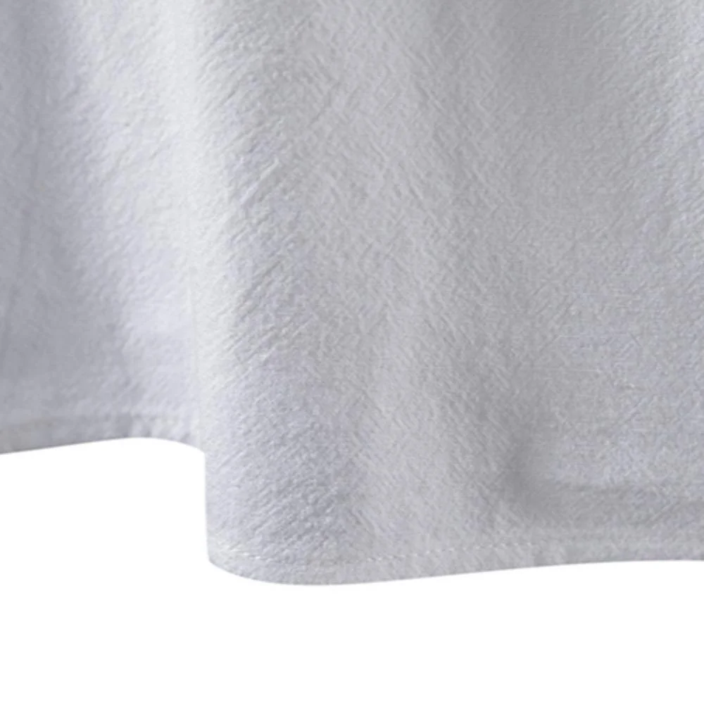 Chemise décontractée homme en lin et coton, manches longues légère, col henley, style plage et hawaïen — Image détaillée du produit 10
