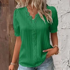 Women's Summer Fashion Cutout Short Sleeve T-Shirt Top-4