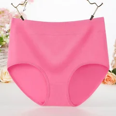 Plus Size High-Waist Tummy Control Women's Cotton Underwear-4