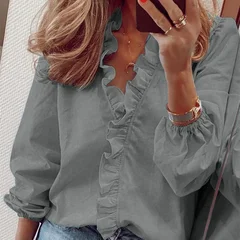YYFS Women's Fashion Casual Spring Summer Long Sleeve Shirt-8