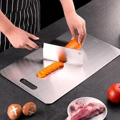 Double-Sided Stainless Steel Kitchen Cutting Board-7