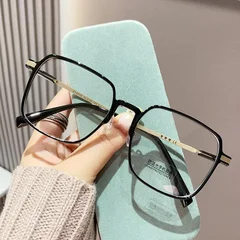 Large Frame Blue Light Blocking Reading Glasses Women's HD Optical Glasses-7