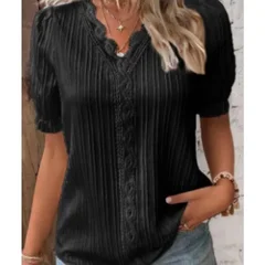 Women's Summer Fashion Cutout Short Sleeve T-Shirt Top-7