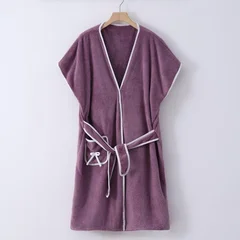 Extended Wearable Adult Bath Towel Household Soft Non-Shedding Bathrobe-10