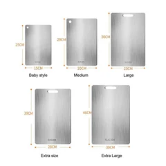 Double-Sided Stainless Steel Kitchen Cutting Board-2