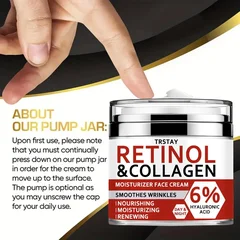 Retinol Collagen Hyaluronic Acid Moisturizing Firming Lifting Essence Face Cream-3