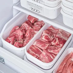 Kitchen Refrigerator Storage White Food Storage Container with Sealed Lid-2