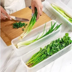 Kitchen Rectangular Reusable Plastic Refrigerator Food Storage Container-9