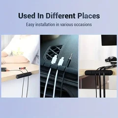Silicone Desktop Cable Organizer, 5 Slots-2