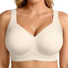 Leopard Print Seamless Wireless Gel Cup Plus Size Comfortable Everyday Bra-21