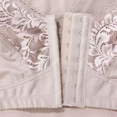 Plus Size Full Coverage Lace Wireless Front Closure Bra Top 0XL-5XL-6