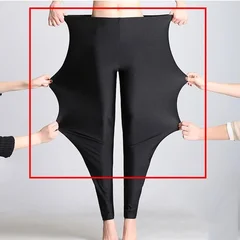 Plus Size High Stretch Shiny Women's Casual Leggings Sport Pants-6