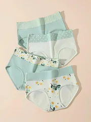 Women's Plus Size Cotton Briefs, 4 Pieces-3
