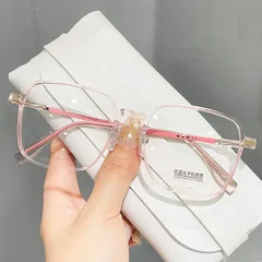 Large Frame Blue Light Blocking Reading Glasses Women's HD Optical Glasses-15