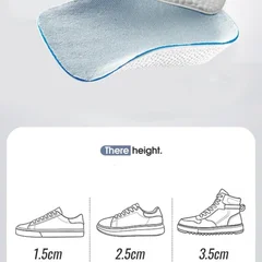 Unisex Height Increasing Ventilated Insoles, 1 Pair-5