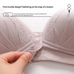 Plus Size Wire-Free Front-Closure Nursing Bra-3