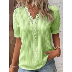 Women's Summer Fashion Cutout Short Sleeve T-Shirt Top-10