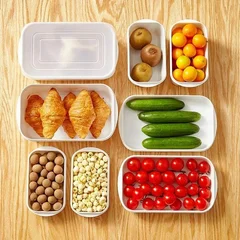 Kitchen Refrigerator Storage White Food Storage Container with Sealed Lid-4