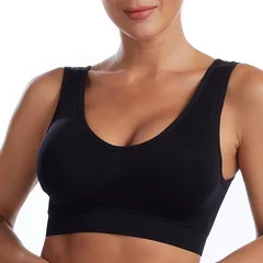 Women's Seamless Wireless Breathable Comfortable Sports Bra for Plus Size-3