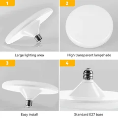 E27 LED-Lampe superhelle UFO-Leuchte energiesparende Deckenleuchte 20W/30W/40W/60W/100W-9