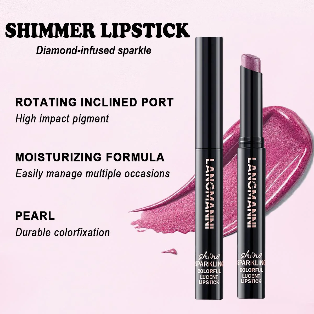 Diamond Shimmer Waterproof Long-Lasting Transfer-Proof Matte Velvet Lipstick — Product detail image 1